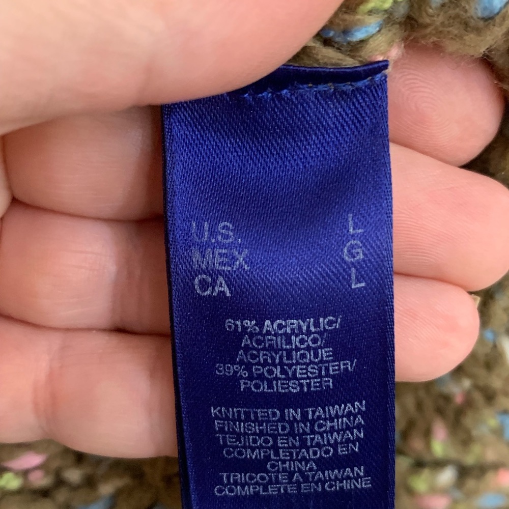 J.H. Collectibles Chunky Knit Full Zip Sweater L - Picture 6 of 6